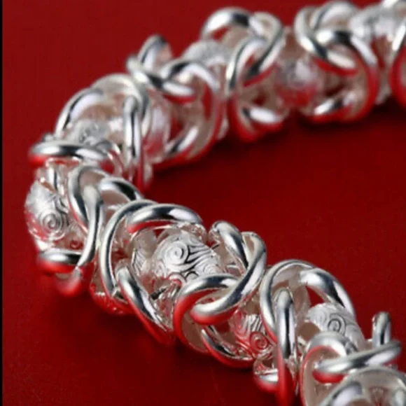 STERLING SILVER DRAGON BRACELET - Picture 5 of 7